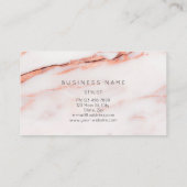 プロフェッショナルの眉メイクアップロゴ金ゴールド大理石 名刺 (裏面)