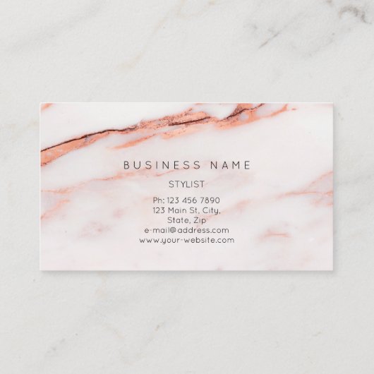 プロフェッショナルの眉メイクアップロゴ金ゴールド大理石 名刺 (裏面)