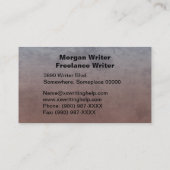 プロフェッショナルの自然濃淡抽象芸術フリーランスのライター 名刺 (裏面)