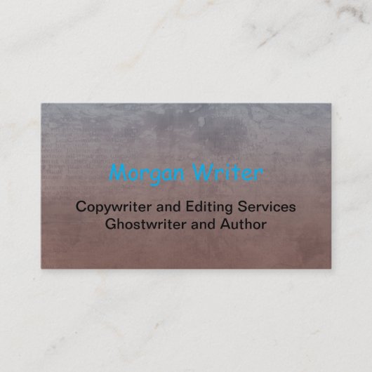 プロフェッショナルの自然濃淡抽象芸術フリーランスのライター 名刺 (正面)