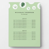 プロフェッショナルの芝生と木の気に価格リスト フォトプラーク (正面)