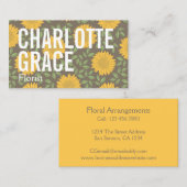 プロフェッショナルの花をテーマにしたパーソナライズされた花 名刺 (正面/裏面)