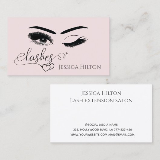 プロフェッショナルの華やかな書道まばたきウインク 名刺 (正面/裏面)