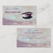 プロフェッショナルの華やかな《写真》ぼけ味真珠メイクアップ目 名刺 (正面/裏面)