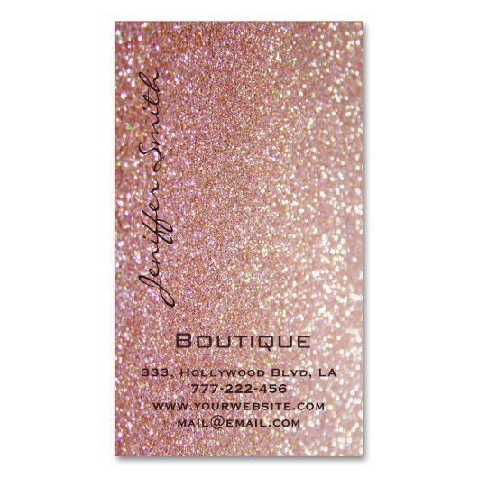 プロフェッショナルの華やかエレガントな輝き マグネット名刺 (正面縦)