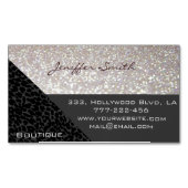 プロフェッショナルの華エレガントやかなヒョウ マグネット名刺 (正面)