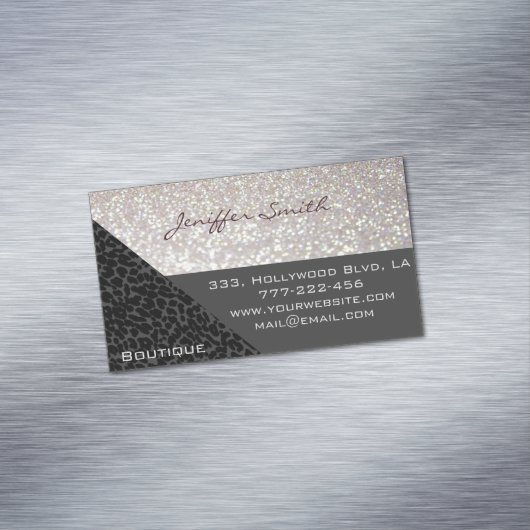 プロフェッショナルの華エレガントやかなヒョウ マグネット名刺 (インサイチュ)