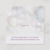 プロフェッショナルの華エレガントやかな《写真》ぼけ味 スクエア名刺 (裏面)