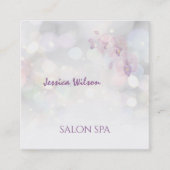 プロフェッショナルの華エレガントやかな《写真》ぼけ味 スクエア名刺 (正面)