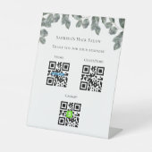 プロフェッショナルの葉のスキャンからビジネスサインを支払う 台座サイン (正面)