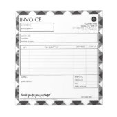 プロフェッショナルの請求書テンプレート縁ど ノートパッド (正面)
