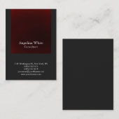 プロフェッショナルの赤いグレーの背景ユニーク 名刺 (正面/裏面)