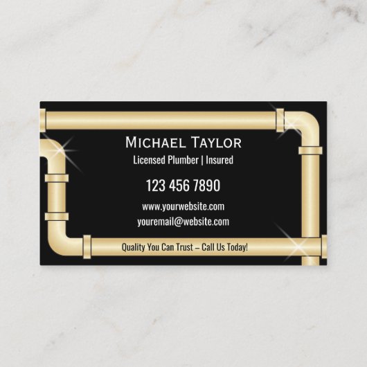 プロフェッショナルの配管配管用配管配管用工具 名刺 (裏面)