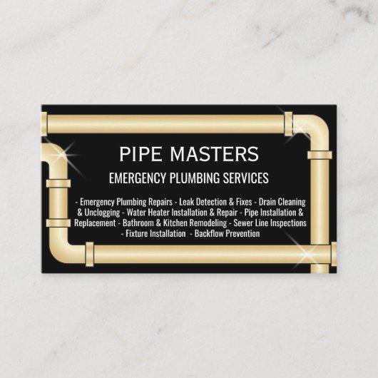 プロフェッショナルの配管配管用配管配管用工具 名刺 (正面)