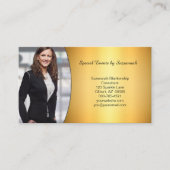 プロフェッショナルの金ゴールドカスタム写真QRコード 名刺 (正面)