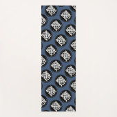 プロフェッショナルの青い繰り返しロゴの背景 ヨガマット (正面)