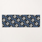 プロフェッショナルの青い繰り返しロゴの背景 ヨガマット (正面(横))