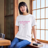 プロフェッショナルのBookwormかわいいピンクの弓Tシャツ Tシャツ