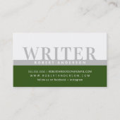 プロフェッショナルはっきりしたの色ブロック灰色ダークグリーン 名刺 (正面)