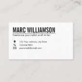 プロフェッショナルはっきりしたシミニマルンボル 名刺 (裏面)