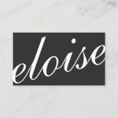 プロフェッショナルはっきりしたスクリプト白黒 名刺 (正面)