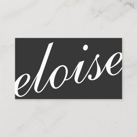 プロフェッショナルはっきりしたスクリプト白黒 名刺 (正面)