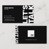 プロフェッショナルはっきりしたミニマルモダンリスト コーリングカード (正面/裏面)