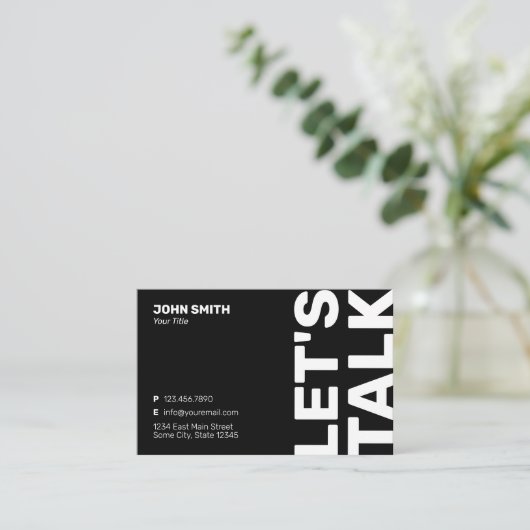 プロフェッショナルはっきりしたミニマルモダンリスト 名刺 (スタンド正面)