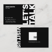 プロフェッショナルはっきりしたミニマルモダンリスト 名刺 (正面/裏面)