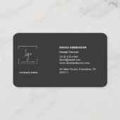 プロフェッショナルはっきりしたロモダンゴミニマルシンプルリスト 名刺 (裏面)