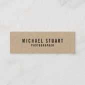 プロフェッショナルはっきりした文字クラフト紙 スキニー名刺 (正面)