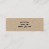 プロフェッショナルはっきりした文字クラフト紙 スキニー名刺 (裏面)