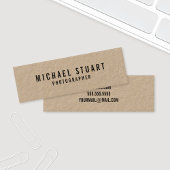 プロフェッショナルはっきりした文字クラフト紙 スキニー名刺