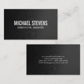 プロフェッショナルはっきりした文字グレイスタイリッシュブラック 名刺 (正面/裏面)