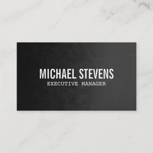 プロフェッショナルはっきりした文字グレイスタイリッシュブラック 名刺 (正面)