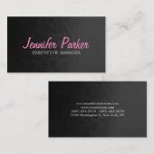 プロフェッショナルはっきりした文字グレーピスタイリッシュンク 名刺 (正面/裏面)