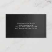 プロフェッショナルはっきりした文字グレーピスタイリッシュンク 名刺 (裏面)