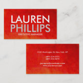 プロフェッショナルはっきりした文字レッド抽象芸術アート 名刺 (正面/裏面)