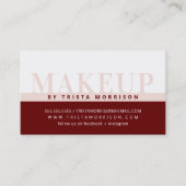 プロフェッショナルはっきりした色ブロック暗赤色赤面ピンク 名刺 (正面)