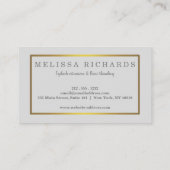 プロフェッショナルまつげ化粧アーティストブラック 名刺 (裏面)