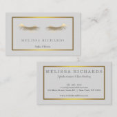 プロフェッショナルまつげ化粧アーティストブラック 名刺 (正面/裏面)