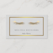 プロフェッショナルまつげ化粧アーティストブラック 名刺 (正面)