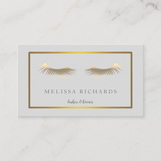 プロフェッショナルまつげ化粧アーティストブラック 名刺 (正面)
