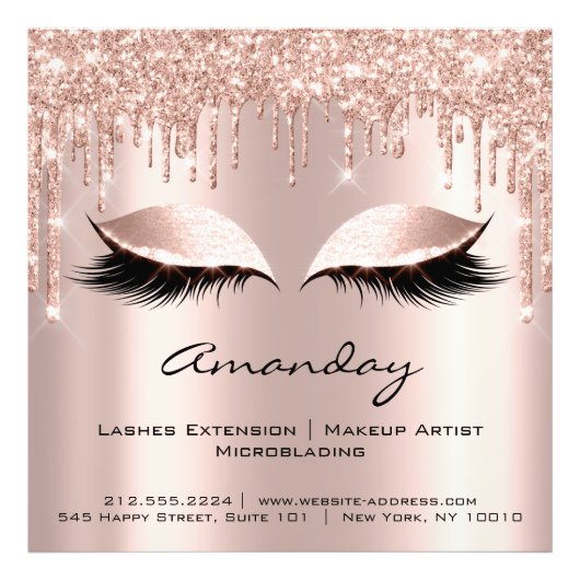 プロフェッショナルまつ毛の伸張通染バラ フォトプリント            (正面)