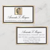 プロフェッショナルまつ毛の延長まつ毛金ゴールドルクス 名刺 (正面/裏面)