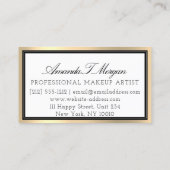 プロフェッショナルまつ毛の延長まつ毛金ゴールドルクス 名刺 (裏面)