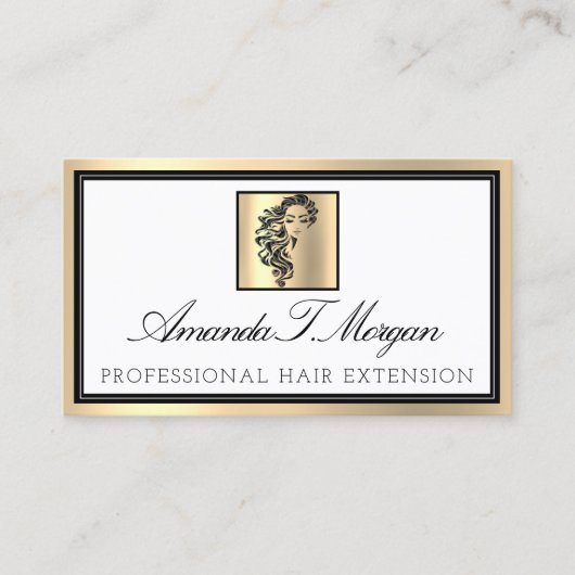 プロフェッショナルまつ毛の延長まつ毛金ゴールドルクス 名刺 (正面)