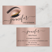 プロフェッショナルまつ毛の延長メイクアップアーティスト眉 名刺 (正面/裏面)