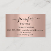 プロフェッショナルまつ毛の延長メイクアップアーティスト眉 名刺 (裏面)