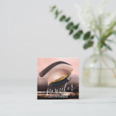 プロフェッショナルまつ毛エクステンションメイクアップアーティスト絵を描 スクエア名刺 (スタンド正面)